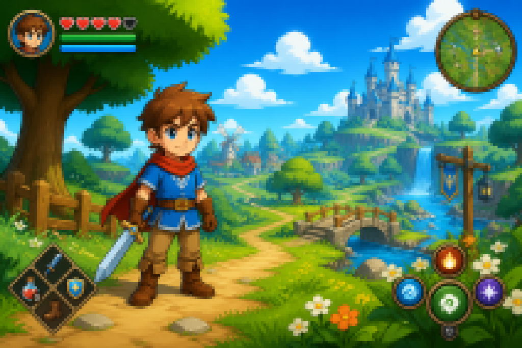 Pixelated source image: Bring low-res game captures back to life — sharper HUD text, textures and scenery so your best moments stay worth sharing.